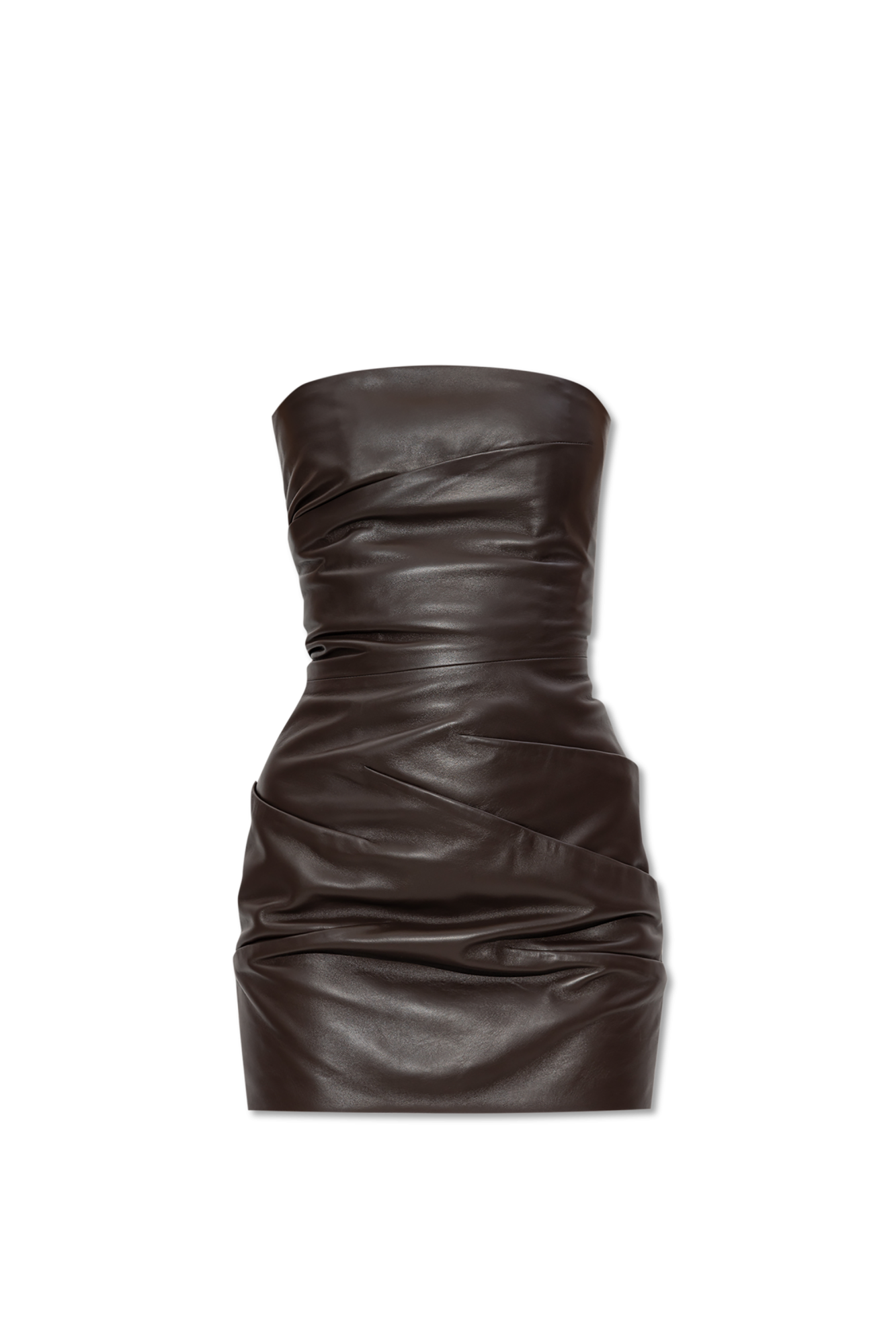 ワンピース THE ATTICO Leather dress The Attico Leather midi dress The Attico